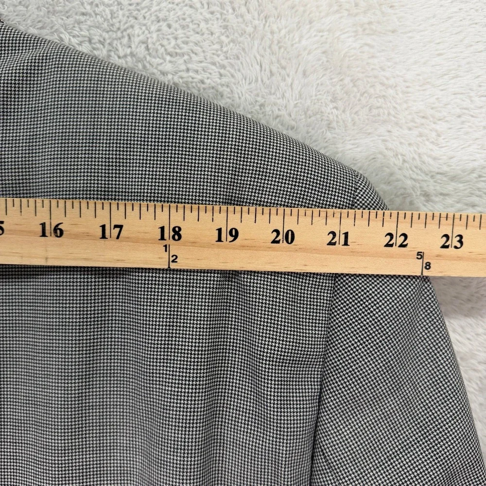 Jack Victor Mens 50XL Suit Grey Houndstooth Wool Super 110s Italian Fabric 42x34